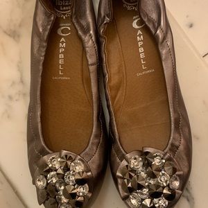 Ibiza Jeffrey Campbell metallic embellished flat